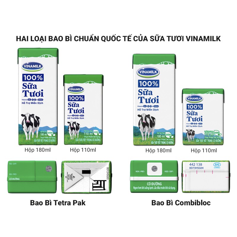 [CHÍNH HÃNG] Sữa Tươi Tiệt Trùng Vinamilk 100% Ít Đường Thùng 48 Hộp x 180ml