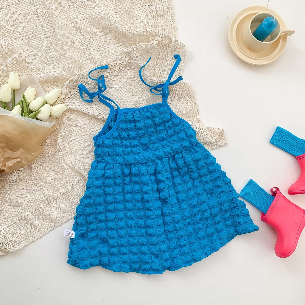 Bộ Đầm Sơ Mi Trắng 2 Món Thời Trang Mùa Hè Dành Cho Bé Gái 1-6 Tuổi