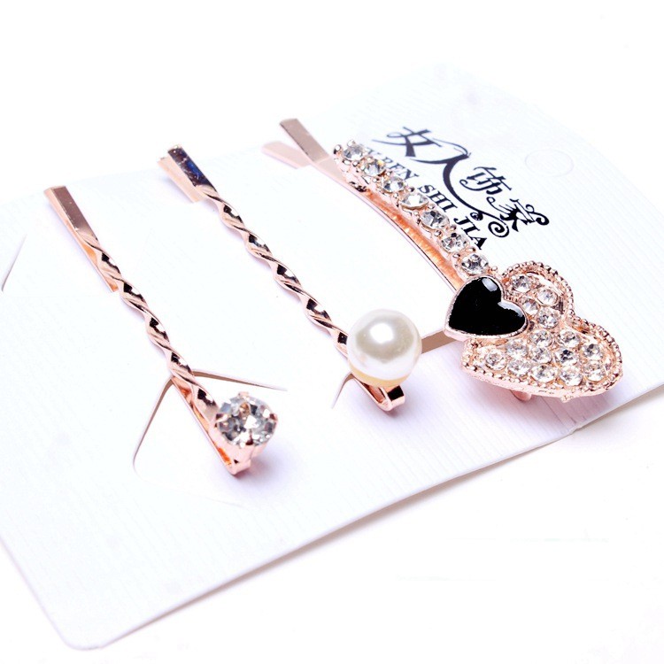Set 3 chiếc kẹp tóc đá óng ánh Hàn Quốc MS246