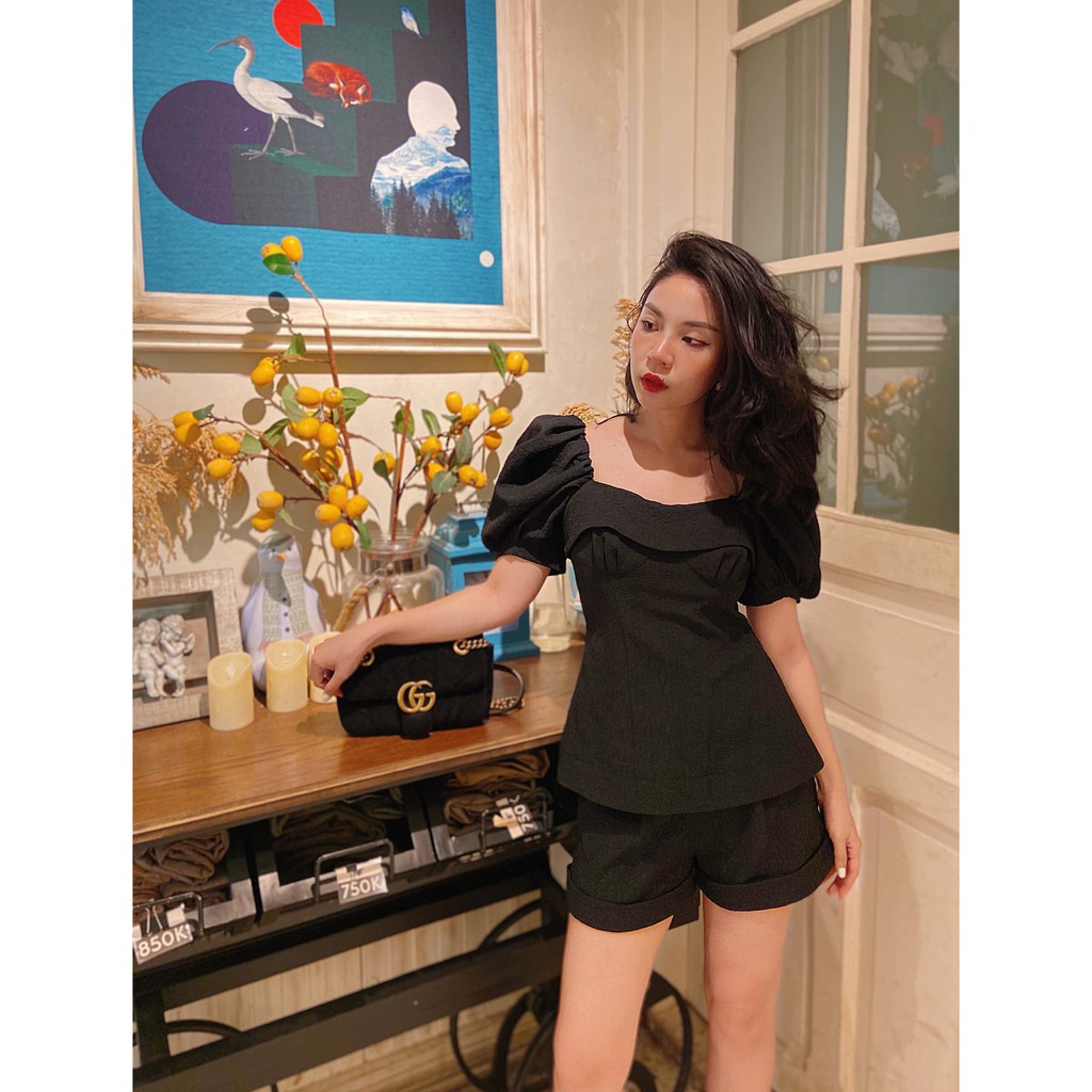 Áo babydoll gấm phồng , Peace House Clothing