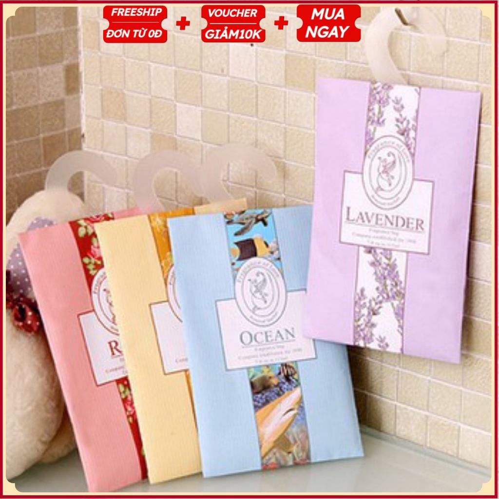 #Sỉ 5 TÚI THƠM THẢO MỘC T1 Tinh Dầu Tự Nhiên Treo Phòng Ngủ - Gói Thơm Mini Để Tủ Quần Áo, Xe Ô Tô