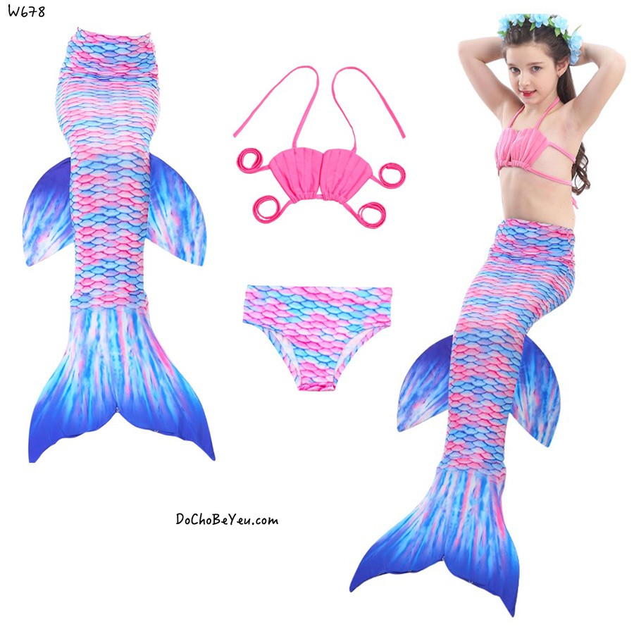 Đồ bơi bikini cho bé gái nàng tiên cá Chất lượng