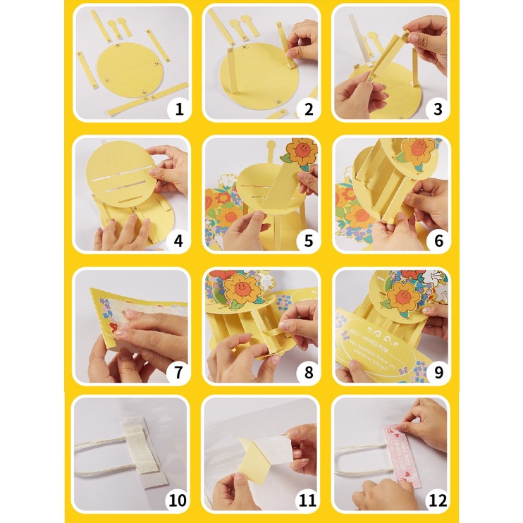 SET DIY / BỘ KIT LÀM TÚI HOA QUÀ TẶNG TRONG SUỐT CÓ ĐÈN LUNG LINH