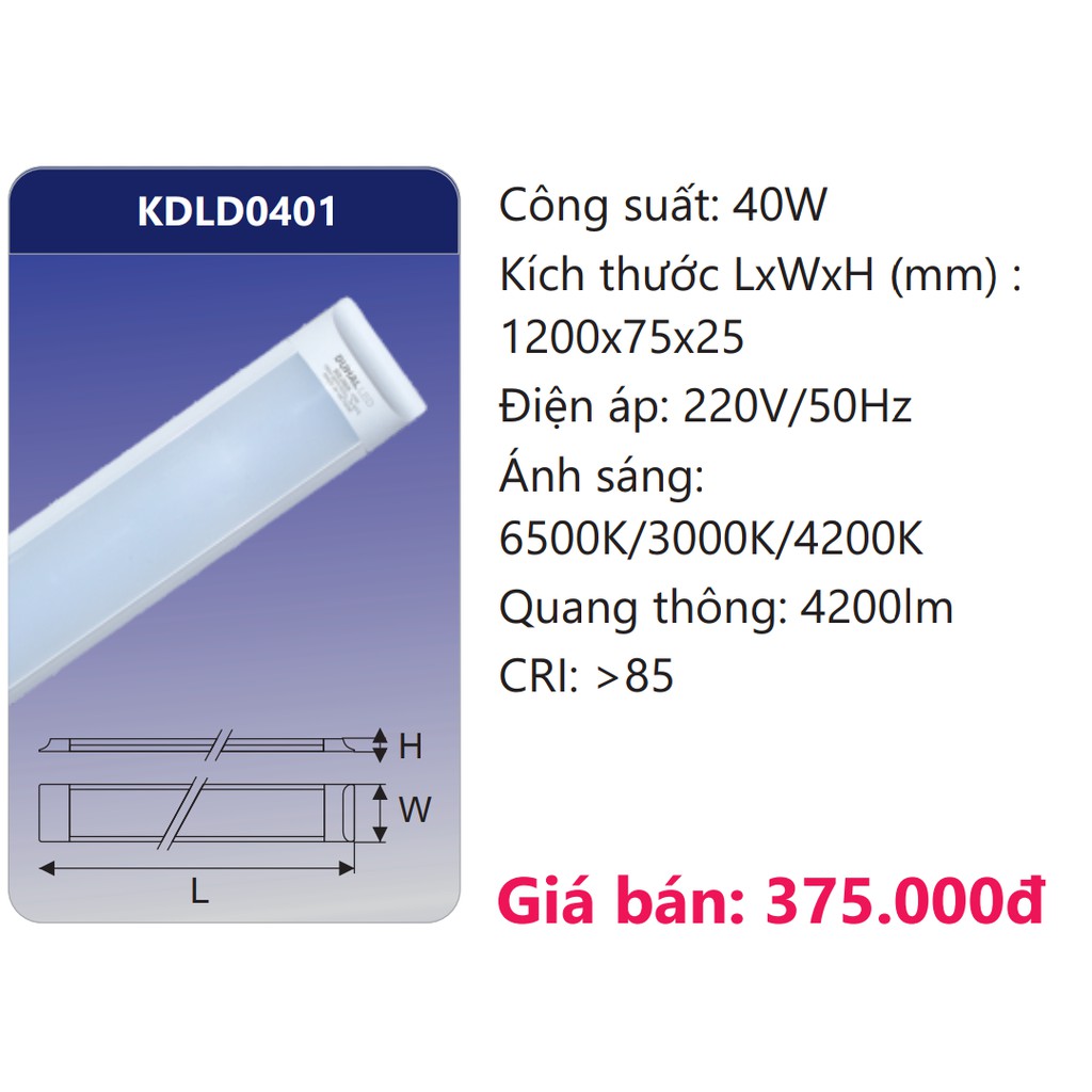 Đèn LED ốp trần bán nguyệt đổi màu 3 chế độ DUHAL 40W KDLD0401