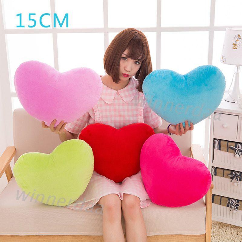 Gối Nhồi Bông Pp Mềm Hình Trái Tim Sáng Tạo Đáng Yêu Tiện Dụng 15cm