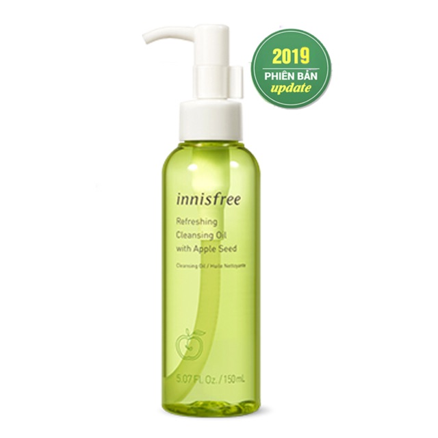 [CHÍNH HÃNG-BILL STORE] Dầu Tẩy Trang Chiết Xuất Tinh Chất Hạt Táo Xanh Innisfree Apple Seed Cleansing Oil 150ml