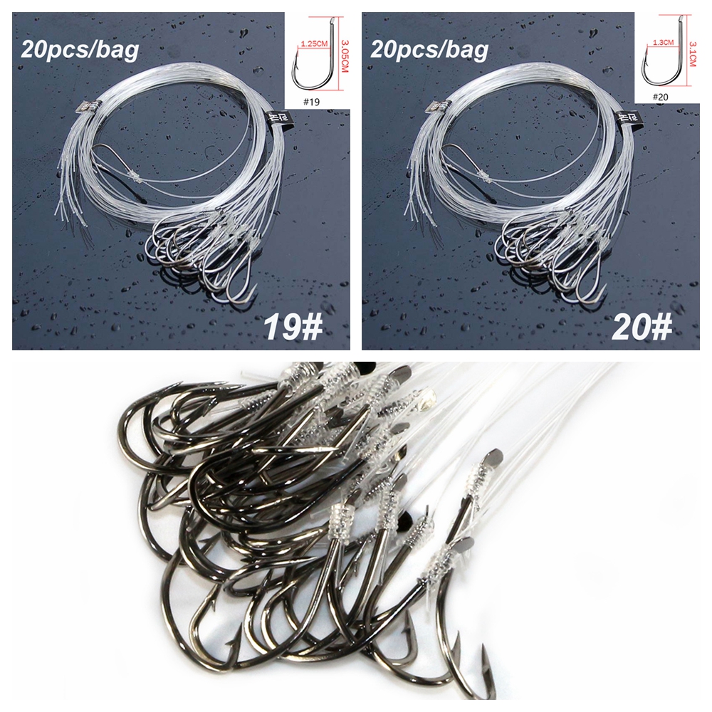 Bộ 20/28 móc câu cá MUVAKO bằng sợi carbon bền bỉ chất lượng cao