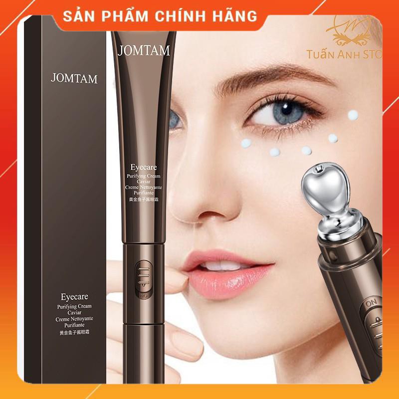 Máy Rung Mát Xa Mắt Kèm Sẵn Kem Dưỡng Mắt Chính Hãng JOMTAM Nội Địa Nổi Tiếng Chống Lão Hóa Vùng Da Mắt