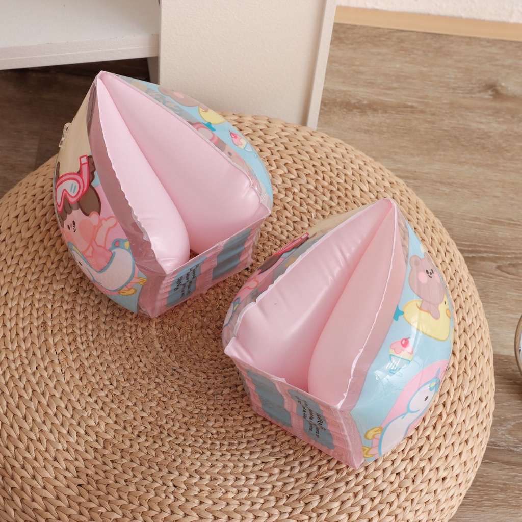 Phao Bơi Đeo Cánh Tay Họa Tiết Hoạt Hình Dành Cho Bé