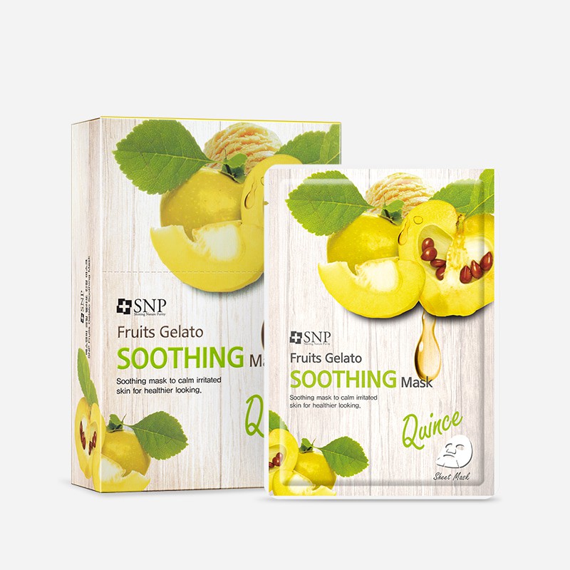 Mặt Nạ dưỡng da SNP dưỡng trắng chiết xuất tù trái cây Fruits Gelato Mask - 5 miếng