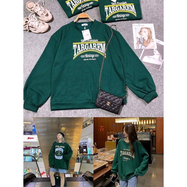 Áo Sweater Nỉ Bông TARGREM Cổ Tròn Quella Strada Ulzzang Unisex Form Rộng | BigBuy360 - bigbuy360.vn