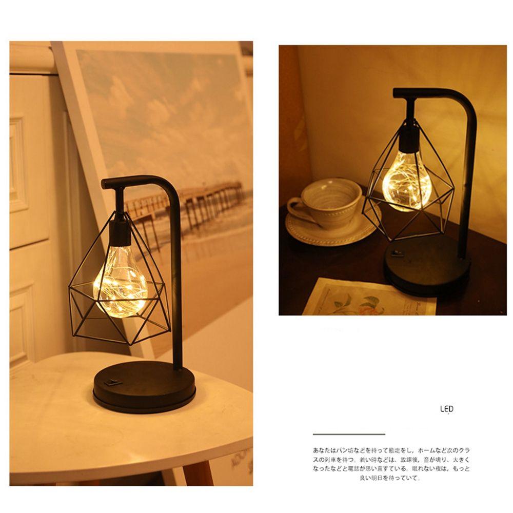 Đèn Ngủ Để Bàn Bằng Kim Loại Phong Cách Retro Nghệ Thuật