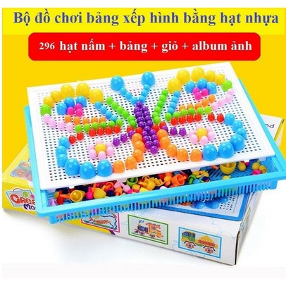 ĐỒ chơi xếp hình nấm - Phát Triển Trí Tuệ 296 Chi Tiết Cho Bé