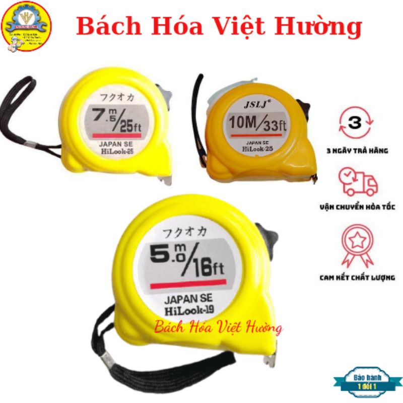 [SIÊU RẺ] Thước dây vàng 5 mét, 7 mét, 10 mét mạ inox giá rẻ, tiện lợi - Bách Hóa Việt Hường