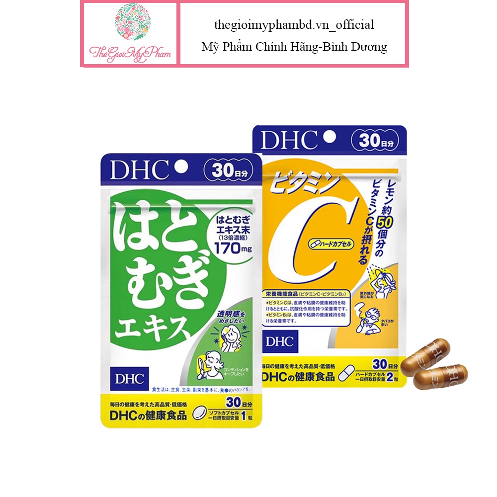 Bộ Đôi Trắng Da An Toàn Viên Vitamin C Và Viên Uống Trắng Da DHC Nhật Bản (30 ngày)