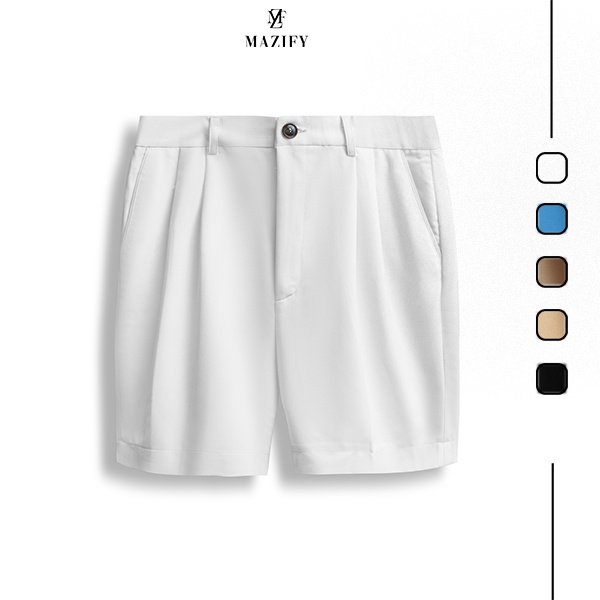 [Mã BMLTM50 giảm đến 50K đơn 99K] Quần short tây nam MAZIFY, đùi nam, âu ngắn cao cạp