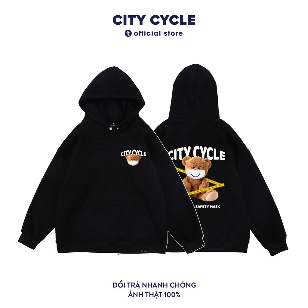 Áo hoodie unisex Bear Mask City Cycle - áo nỉ hoodie unisex form rộng in hình Local Brand