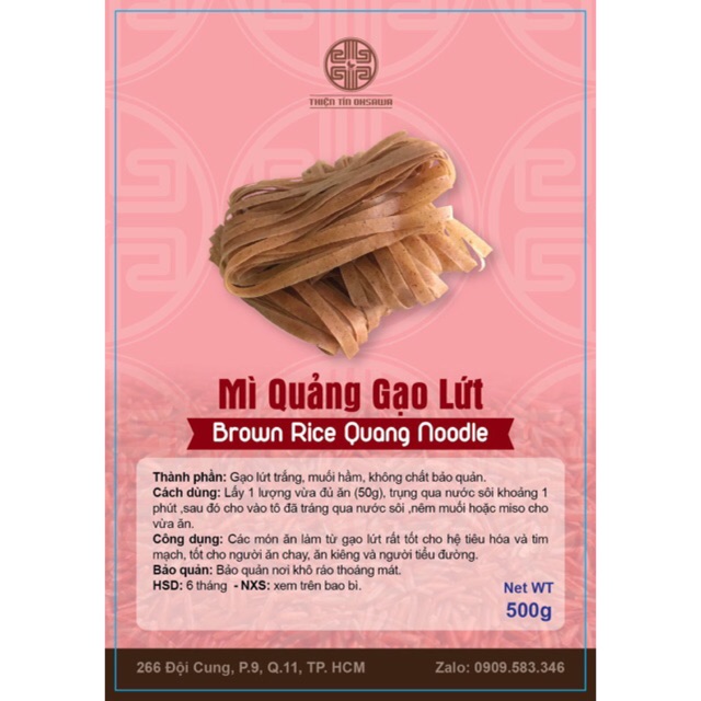 MÌ QUẢNG gạo lứt gói 500g