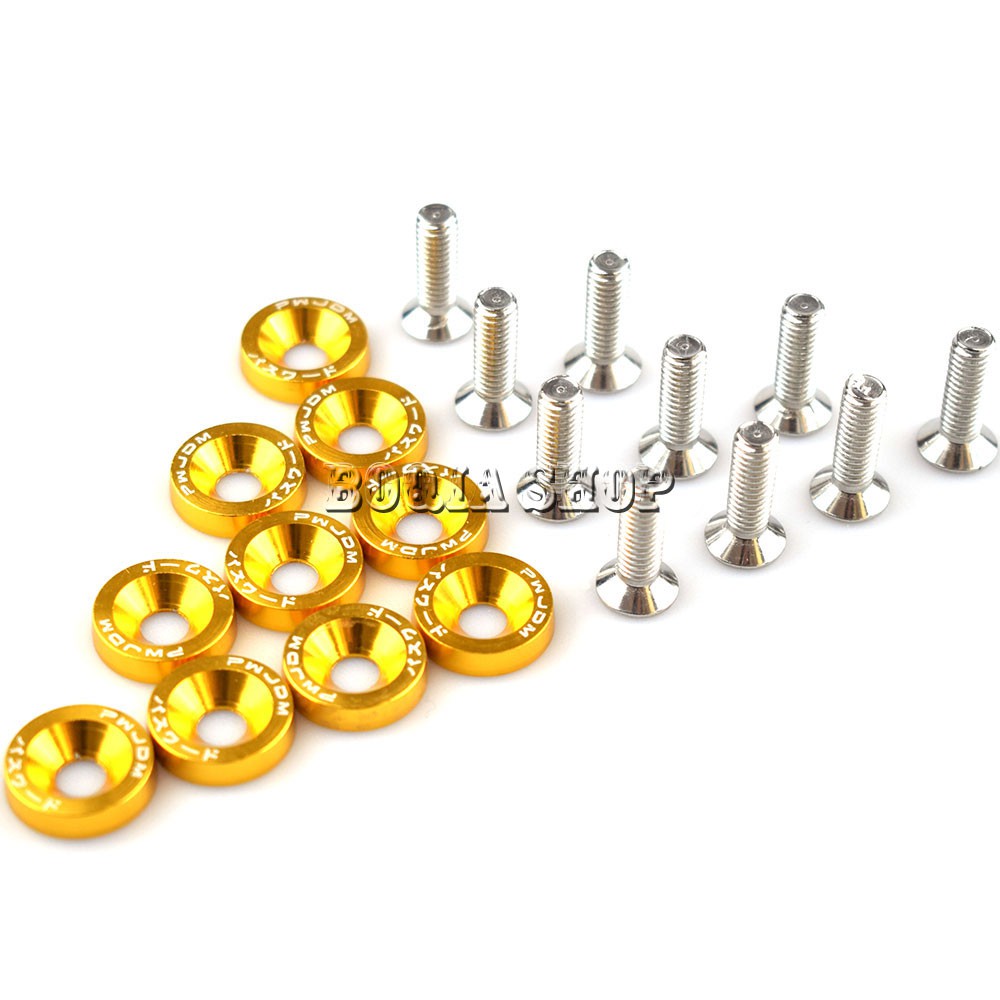 FENDER Set 10 Ốc Vít m6 jdm Cho Xe Ô Tô