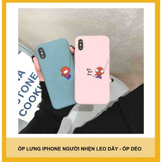 Ốp lưng iphone người nhện leo dây  dẻo