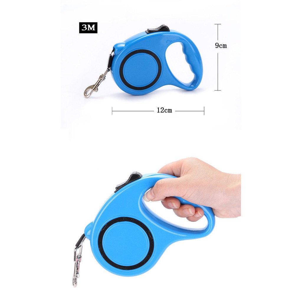 Orgo- HN (2 Loại) Dây dắt chó mèo loại Dây dắt tự động co rút (Màu ngẫu nhiên) dây xích có độ dài 3m và 5m