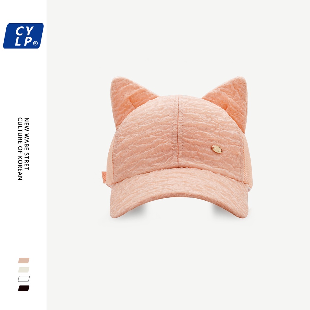 Nón Lưỡi Trai Tai Mèo Dễ Thương Phong Cách Hàn Quốc