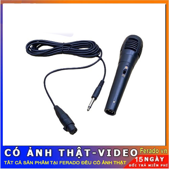 Mic Karaoke Kèm Dây Jack 6.5mm dài 3m