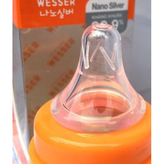 Bình sữa Wesser nano silver 250ml mẫu mới PP Bottle