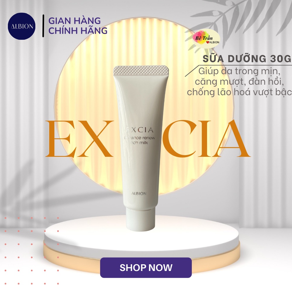 Tổng hợp đầy đủ mẫu thử sữa dưỡng milk xoay Exage, Infinesse, Excia