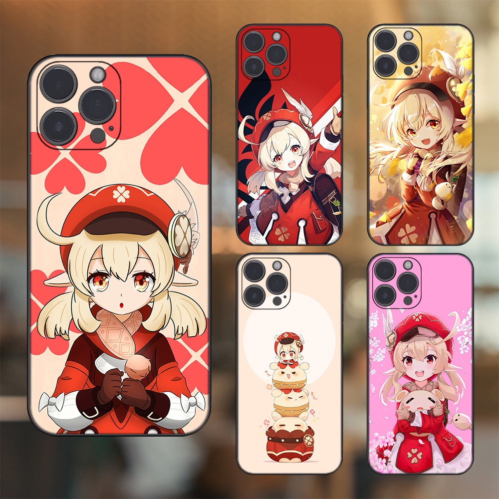 Ốp lưng iPhone 13 Pro Max dẻo đen cạnh vuông in hình Klee Genshin Impact