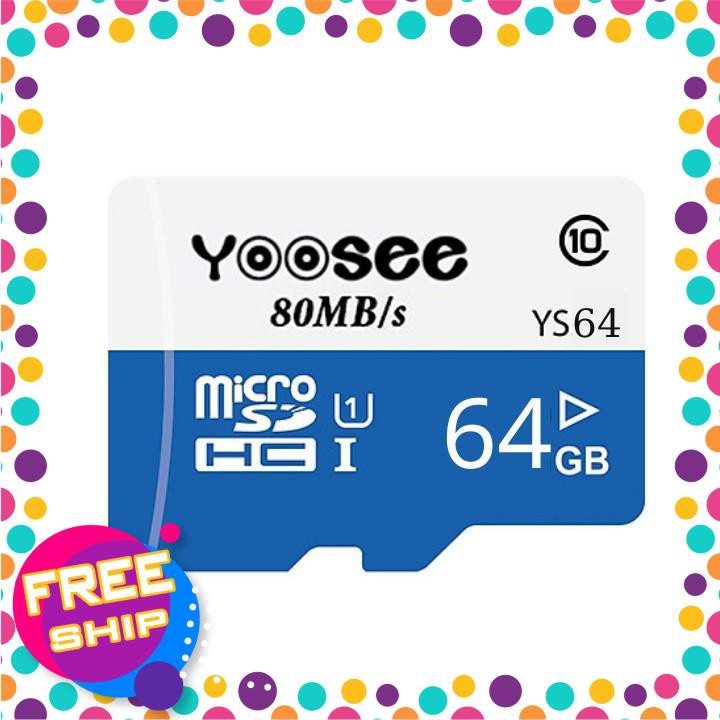 ( Bảo Hành 2 Năm), Thẻ nhớ Yoosee 128GB , 64GB , 32Gb, Class10 Tự lưu tự xóa - dành cho camera và các thiết bị điện tử