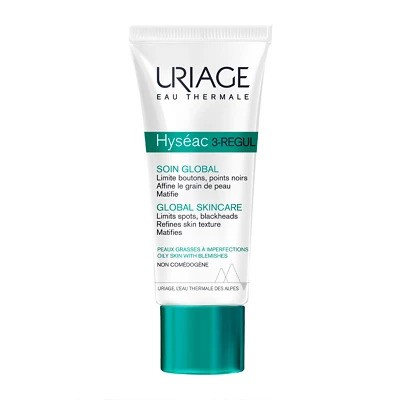 [TEM CTY] URIAGE Hyseac 3 Regul Global &amp; Tinted SPF30 40mL - Kem làm giảm mụn trứng cá tổng hợp, mờ thâm mụn