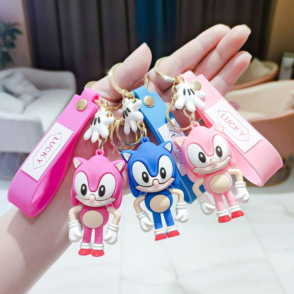 DARNELL Móc Khóa Hình Búp Bê Sonic Hoạt Hình Dễ Thương
