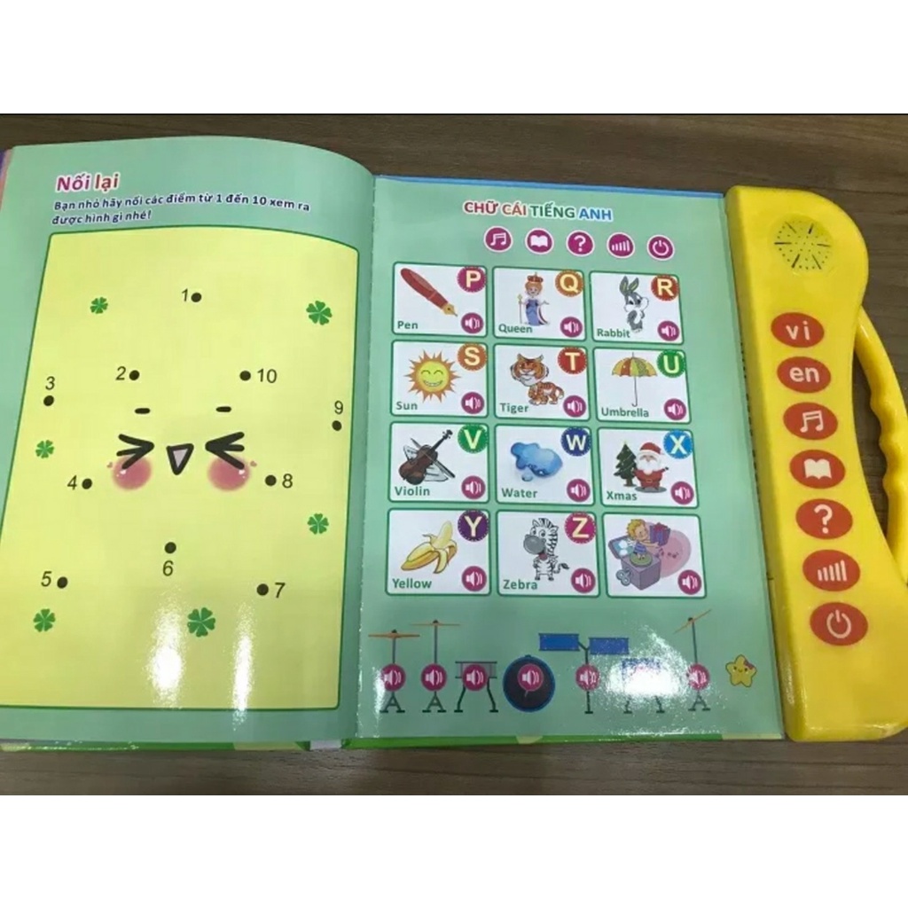 Sách Song Ngữ Điện Tử Anh Việt cho Trẻ Em - Học Tiếng Anh - Toán - Tiếng Việt - Sách Thông Minh Cho Bé