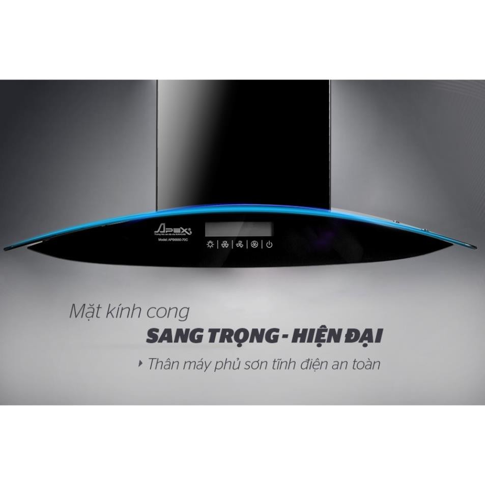 [FreeShip] Máy hút mùi kính cong APEX APB6680-70C