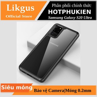 Ốp Lưng Chống Sốc viền màu siêu mỏng Cho Samsung Galaxy S20 Ultra hiệu Likgus - Hàng chính hãng