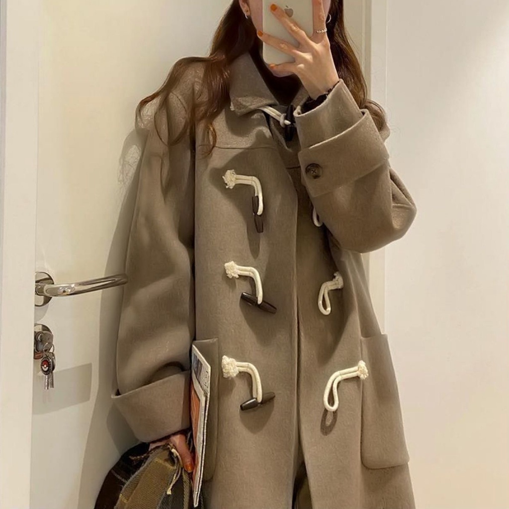 Áo Khoác Dáng Dài Thiết Kế Mới Dày Dặn Thời Trang Theo Phong Cách Hàn