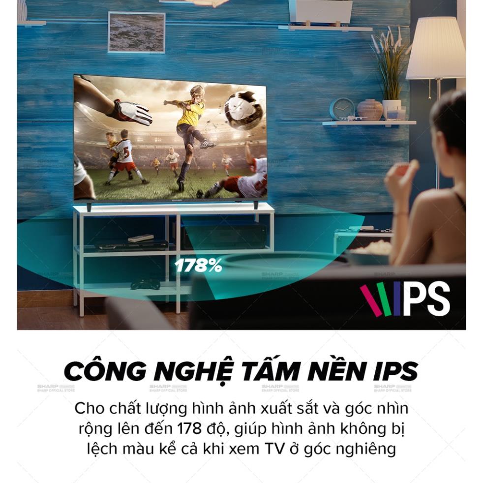 Chỉ giao tại HN --TV LED Sharp 4K 4T-C55DJ3X 55inch Android 10 &amp; điều khiển giọng nói