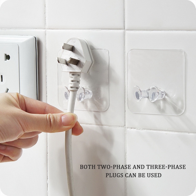 1 Móc Dán Tường Trong Suốt Đa Năng Tiện Dụng