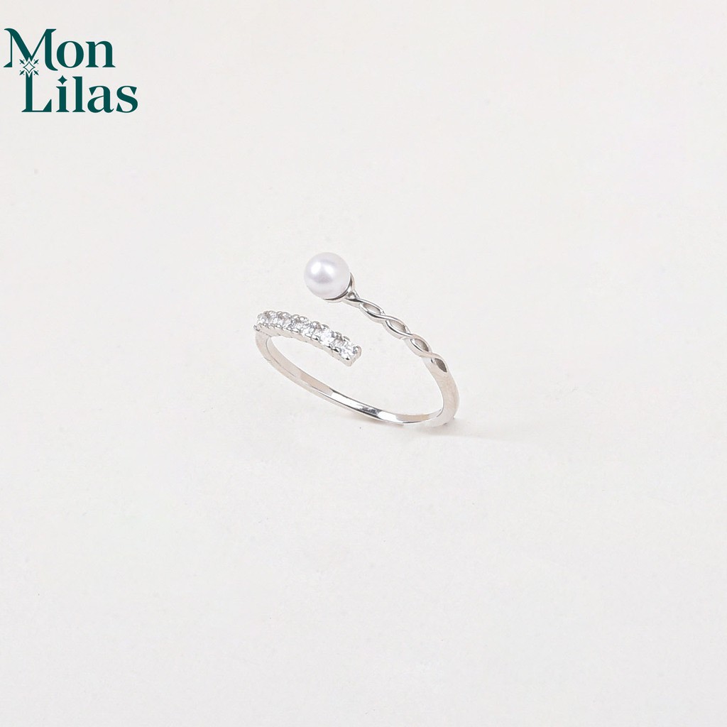 Nhẫn Bạc Nữ S925 Nạm Đá Cá Tính Linen N062106 - MonLilas Jewelry