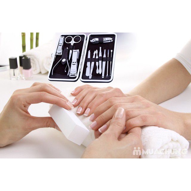 Bộ Dụng Cụ Bấm Móng Tay 12 món thép không ghỉ - Bộ Cắt, Bấm Dũa Móng Tay - Sét Dụng Cụ Làm Móng nhiều Chi Tiết Nail Care