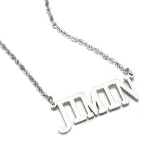 Dây chuyền sợi mắt xích mặt chữ jimin bts
