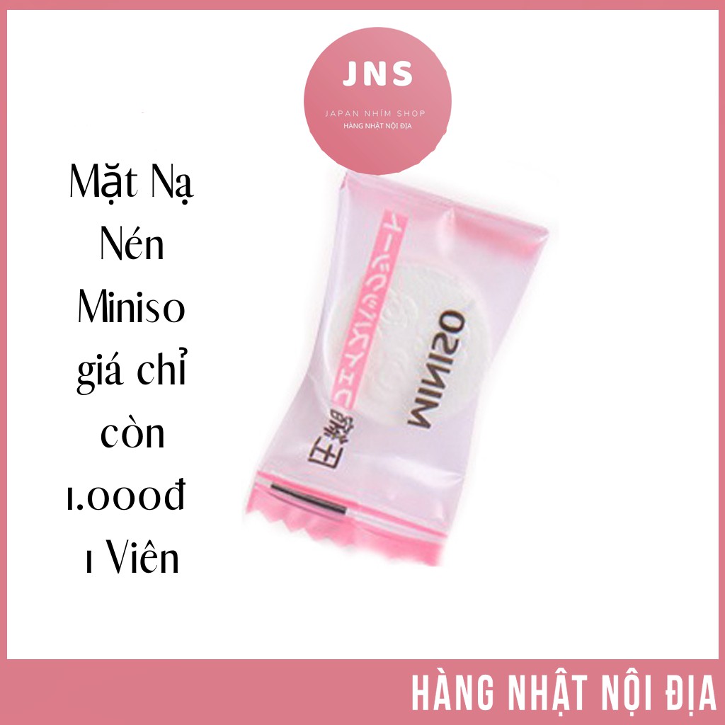 Mặt Nạ Viên Giấy Nén Miniso Nhật Bản Dưỡng Da Mụn Cấp Ẩm Thải Độc (1 viên)