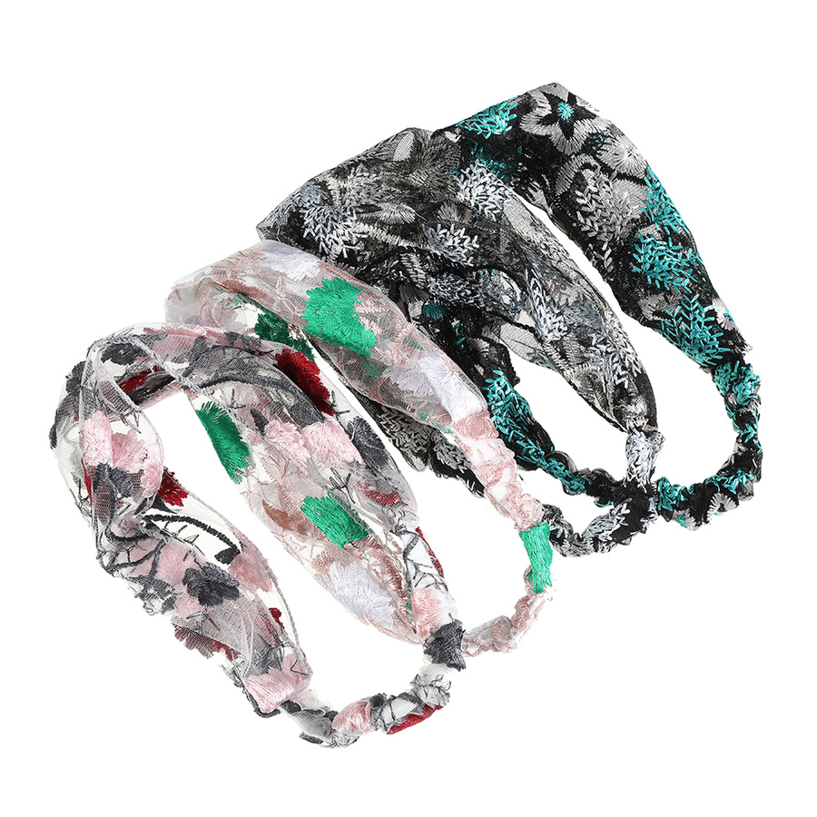 Băng Đô Ren Thêu Hình Hoa Văn Phong Cách Hàn Quốc 8 Màu Bắt Mắt Dành Cho Nữ