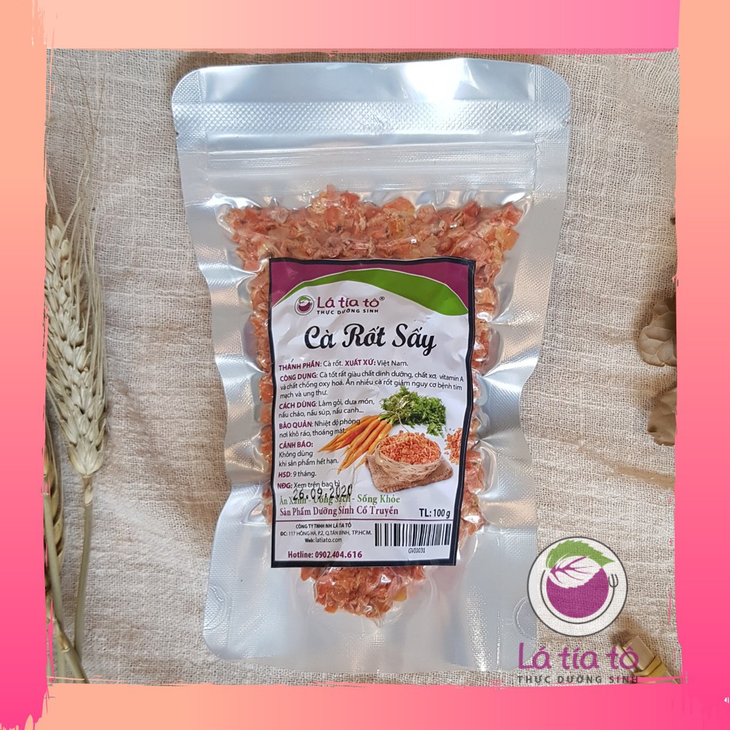 Cà rốt sấy khô 200gr - LÁ TÍA TÔ