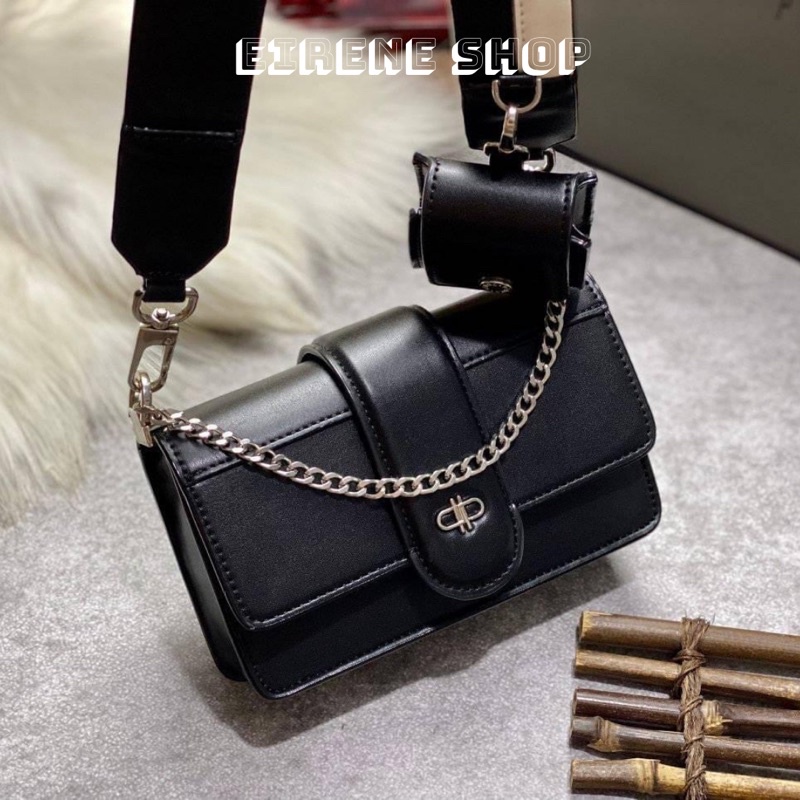 Túi Đeo Chéo Nữ Pd Icon Leather Shoulder Bag Kèm Móc Ví Nhỏ
