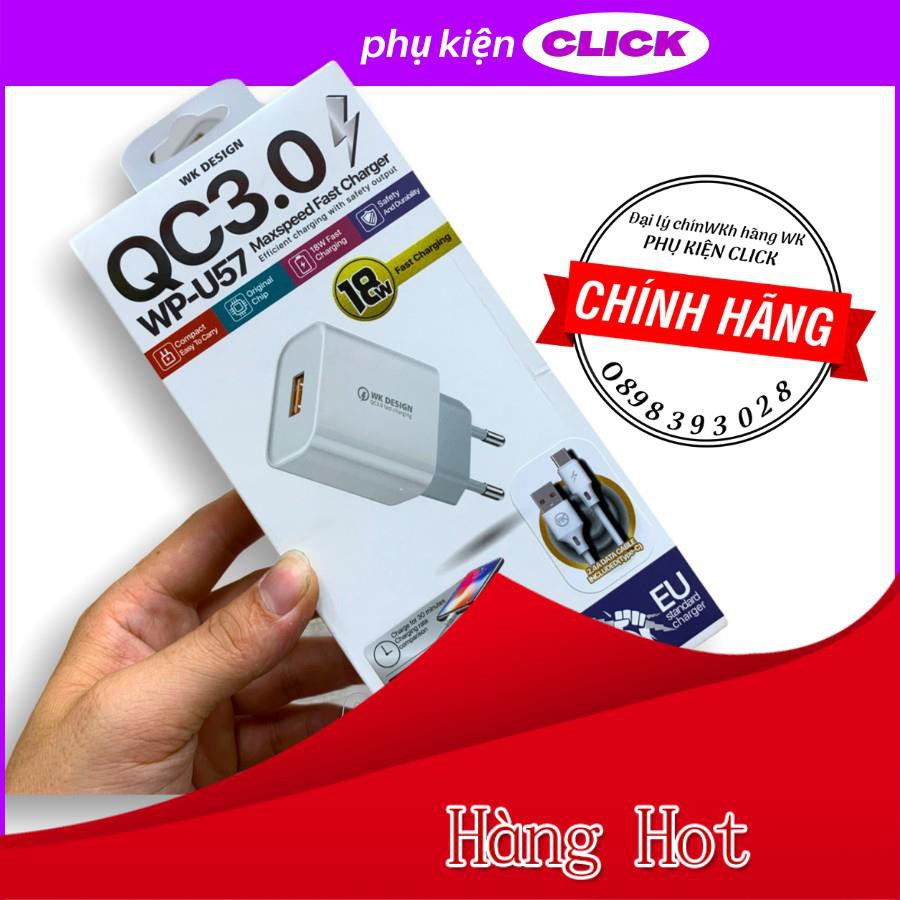 Bộ sạc nhanh iphone chính hãng WK, tốc độ gấp 4 lần sạc thường, đầy đủ tiêu chuẩn chống cháy, chống