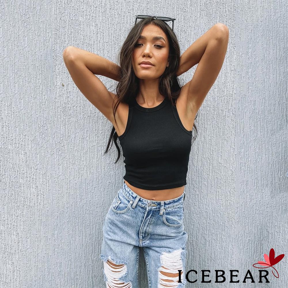 Áo Lửng Không Tay Màu Trơn Thời Trang Cho Nữ