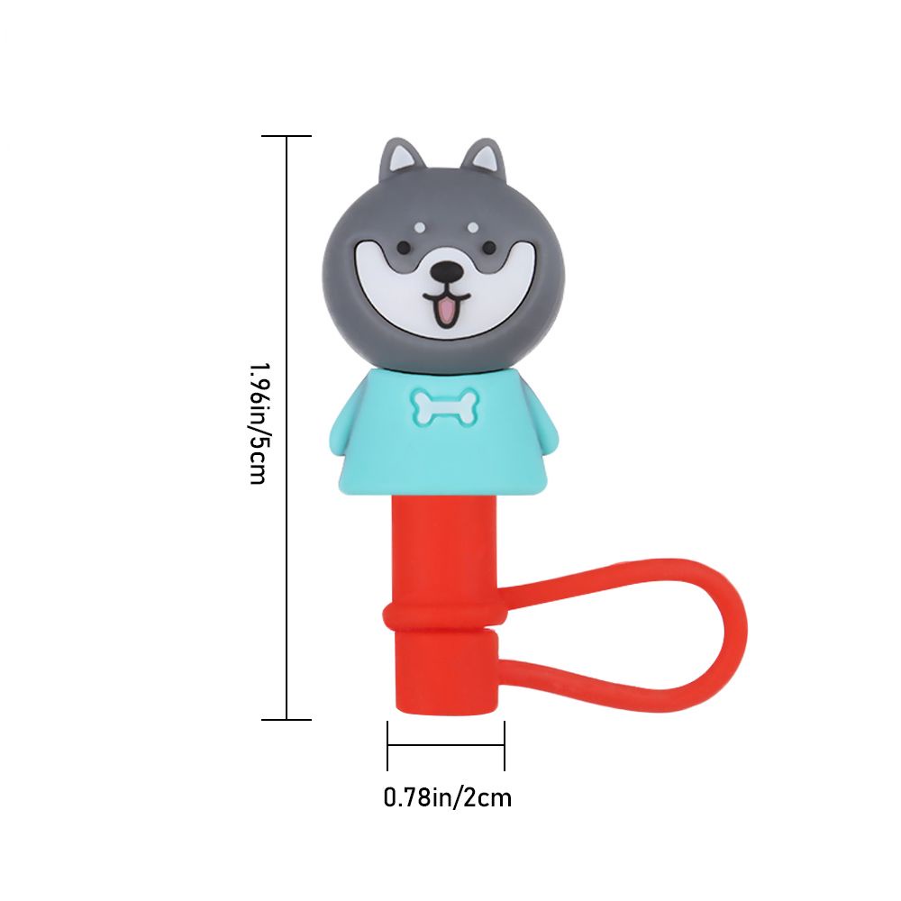 Nắp Đậy Ống Hút Bằng Silicone Hình Người Tuyết Dễ Thương