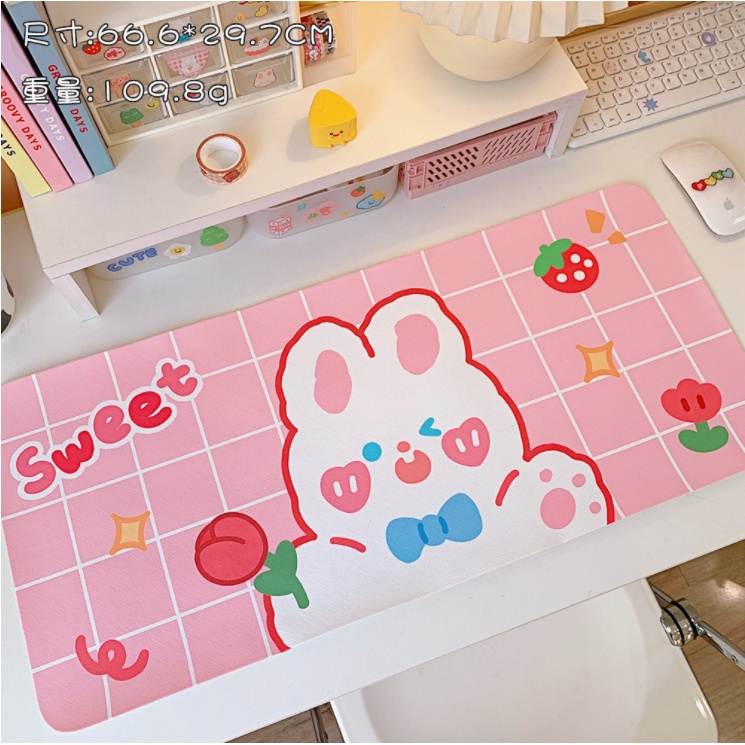 Bàn di chuột cỡ lớn pad chuột nhiều hình cute cực xinh chống nước 30 x 60 cm trang trí bàn học sinh giá rẻ